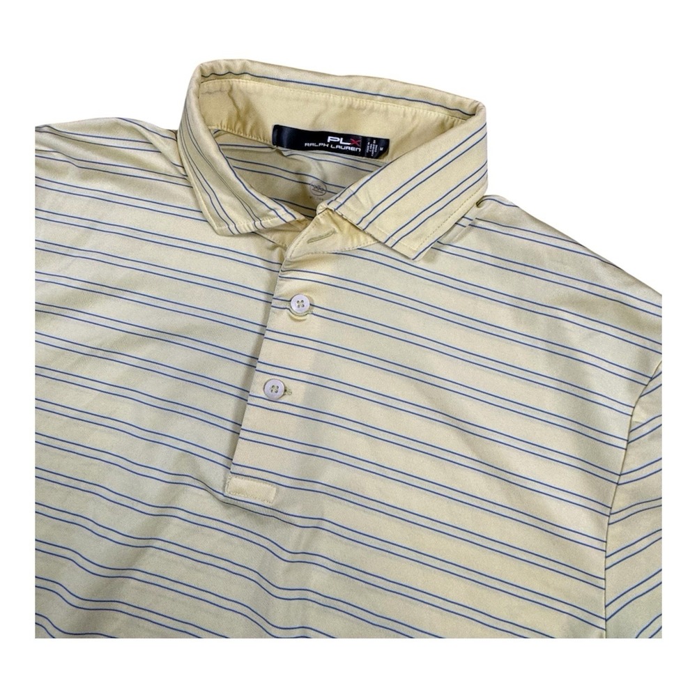 RLX Ralph Lauren Mens Medium Striped Golf Polo Shirt‎ Short Sleeve Wicking